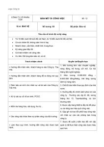 mẫu bản mô tả công việc nhân viên bảo vệ